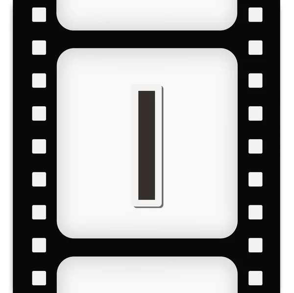 Filmstrip the letter — Stock Vector