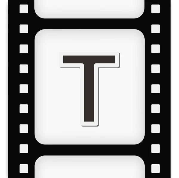 Filmstrip la lettre — Image vectorielle