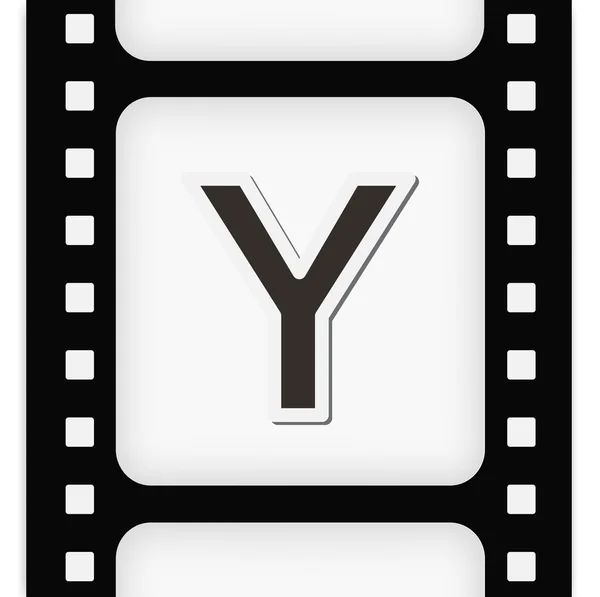 Filmstrip the letter — Stock Vector