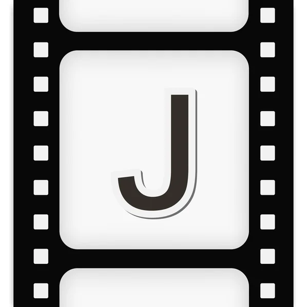 Filmstrip the letter — Stock Vector