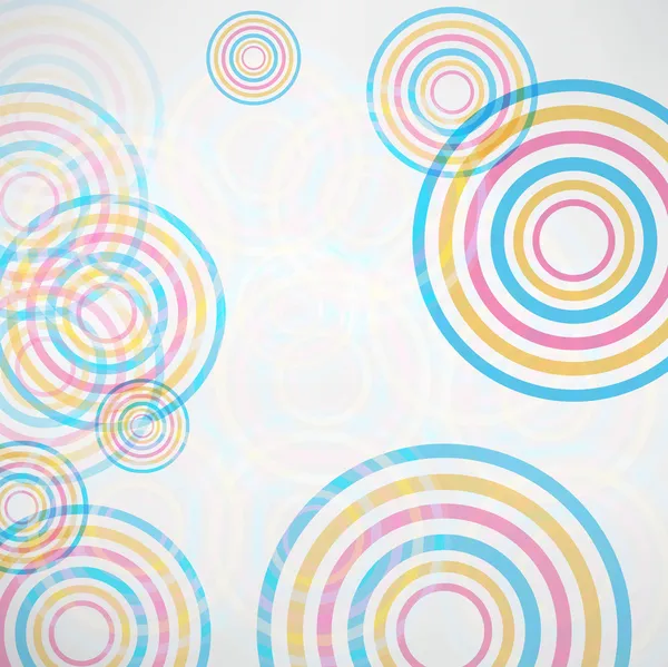 Fond abstrait composé d'un ensemble d'anneaux — Image vectorielle
