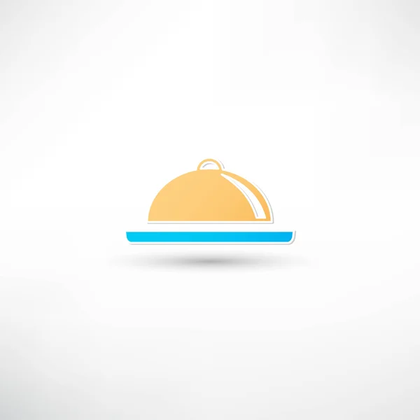 Icône plateau alimentaire — Image vectorielle