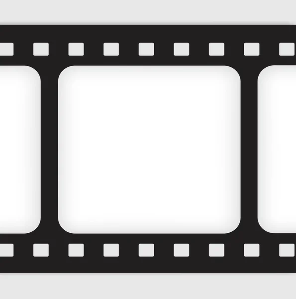 Old filmstrip. Movie ending frame. — Stock Vector