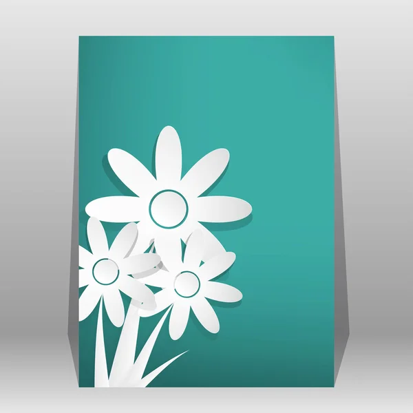 Vector Brochure de fleuriste, dépliant, couverture de magazine & poster temp — Image vectorielle