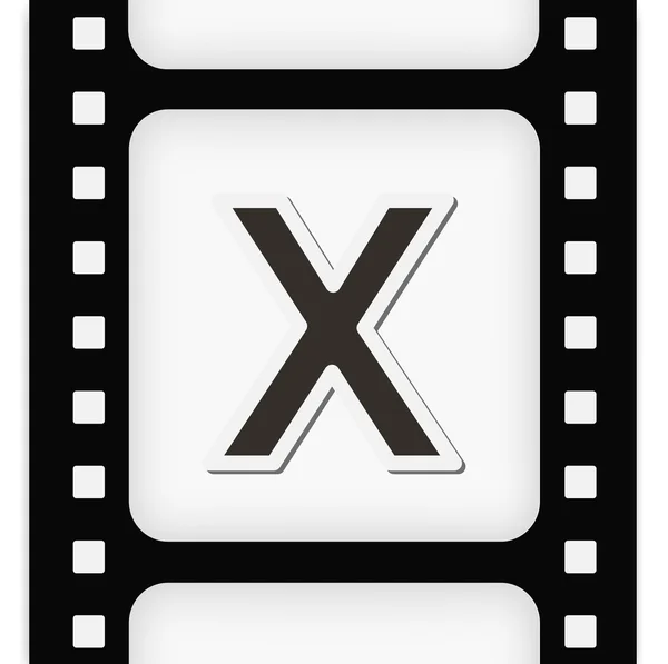 Filmstrip the letter — Stock Vector