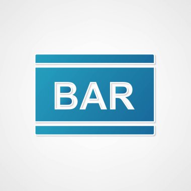 işareti mavi bar