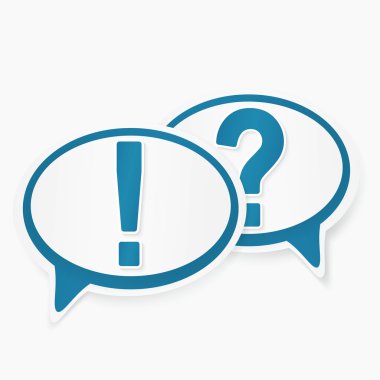 qa işaretleri ile konuşma balonları