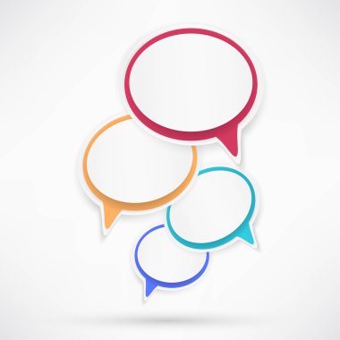 Kağıt konuşma balonları.