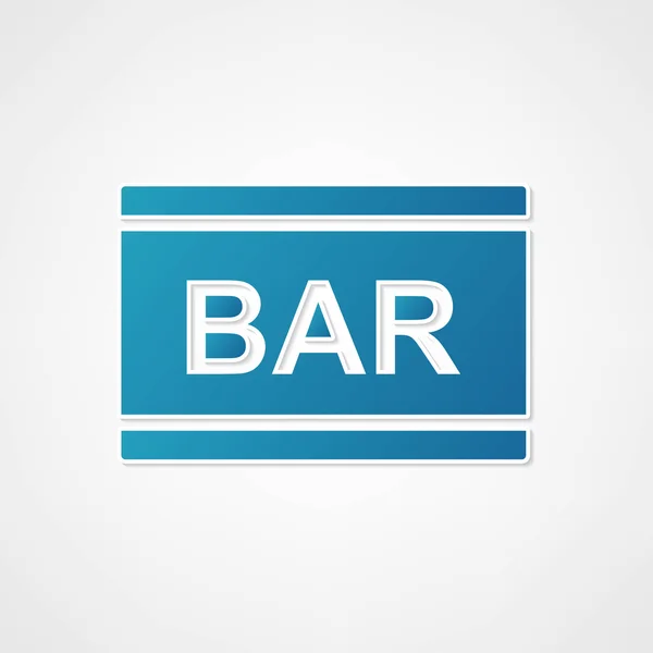 Znamení bar modrá — Stockový vektor