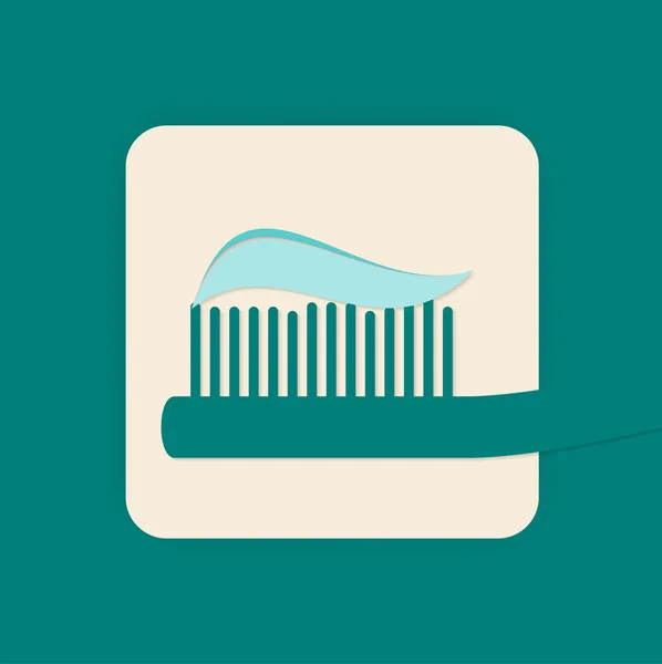 Diş fırçası simgesi — Stok Vektör
