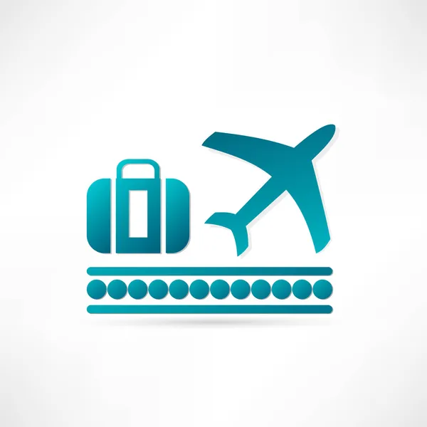 Luggage plane icon — Stock Vector