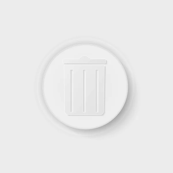 Poubelle bouton — Image vectorielle