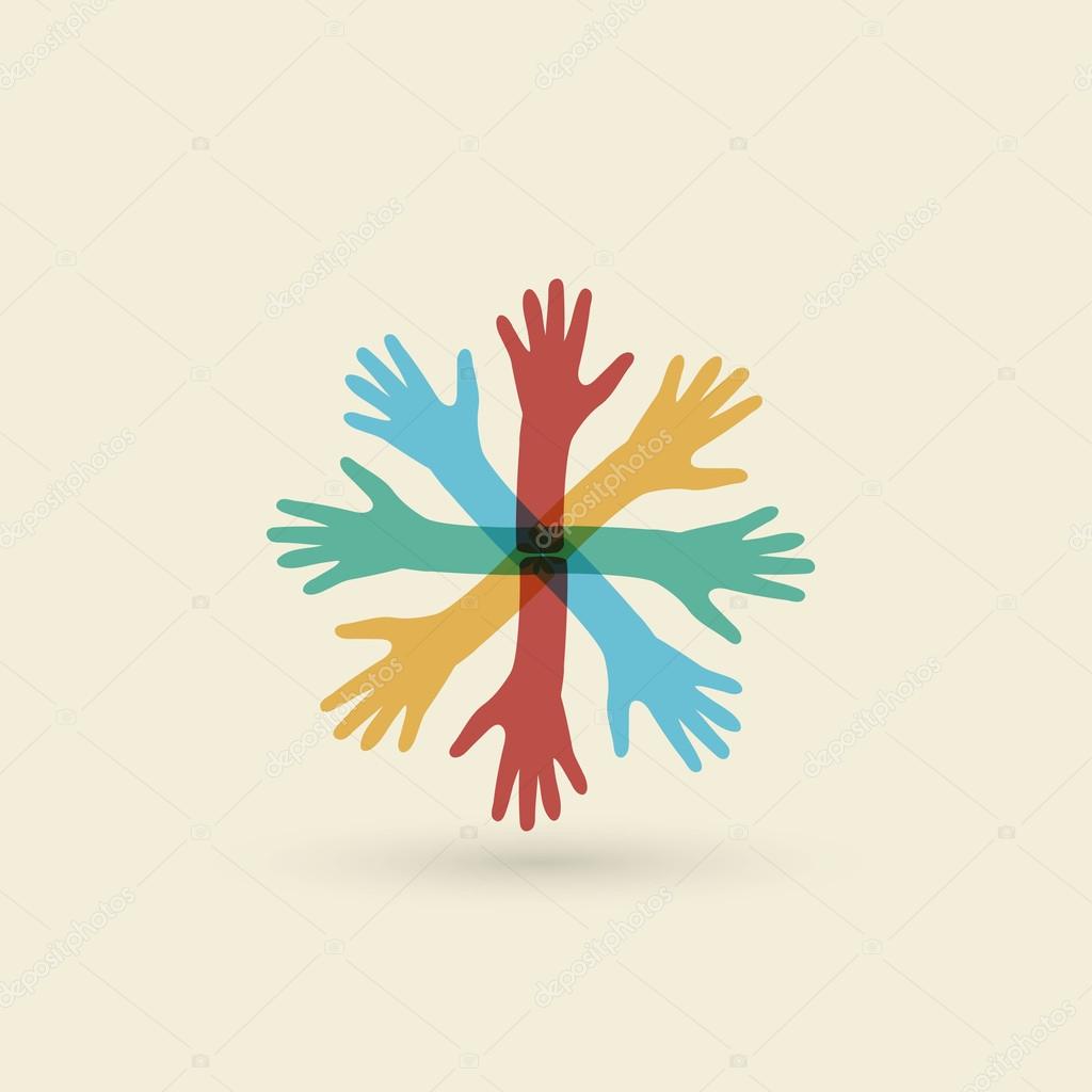 3 stick people joining hands vector 3 stick people joining hands vector