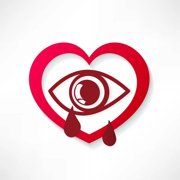Kalp gözü tasarımı — Stok Vektör