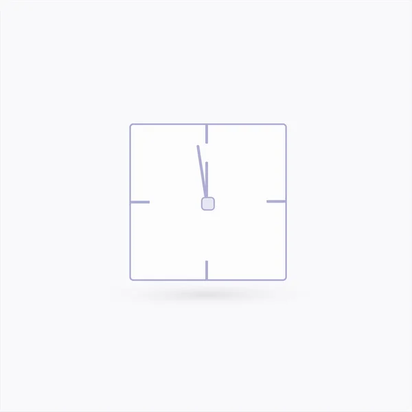 Icono de reloj rectangular — Vector de stock