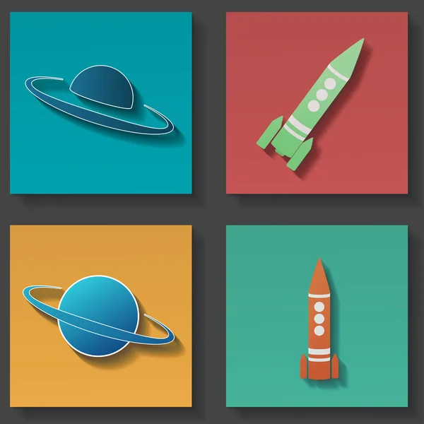 Rocket icon set — Stock Vector