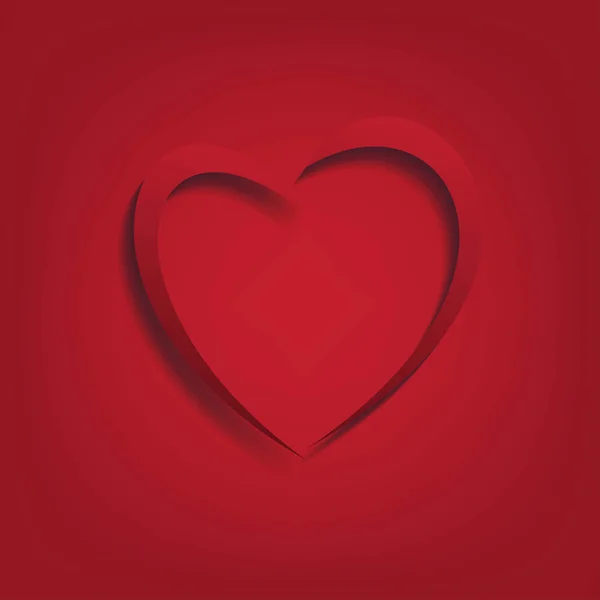 Kırmızı kalp — Stok Vektör