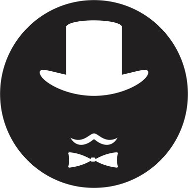 Melon şapka ve bıyık.