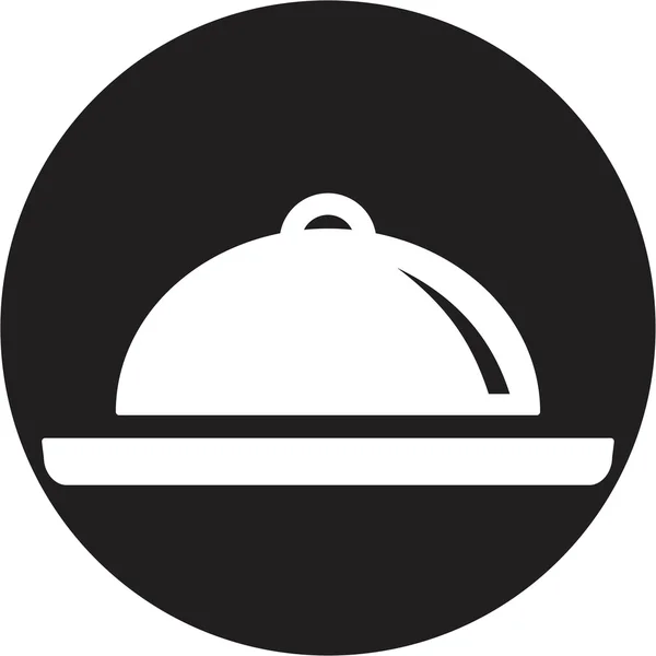 Icono de plato de comida — Vector de stock