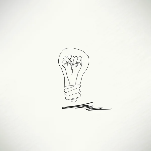 Lamp pictogram met idee concept — Stockvector