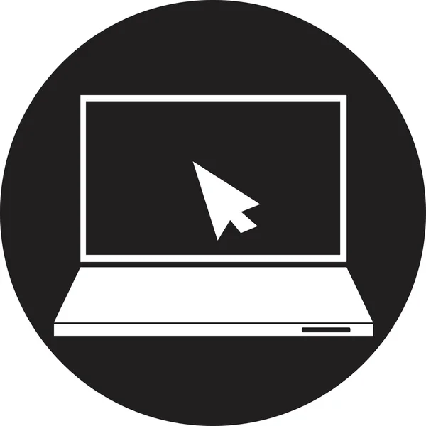 Laptop ikon illusztráció — Stock Vector