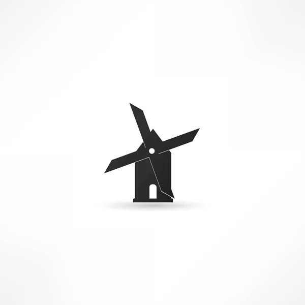 Icône du moulin isolée sur fond blanc. Illustration vectorielle. — Image vectorielle