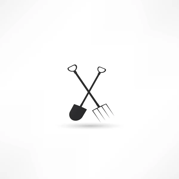Outils de jardin (silhouette ) — Image vectorielle