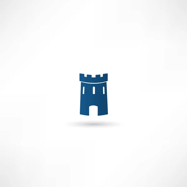 Castelo medieval torre vetor ícone — Vetor de Stock