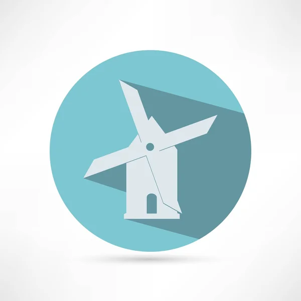 Icône du moulin isolée sur fond blanc. Illustration vectorielle. — Image vectorielle