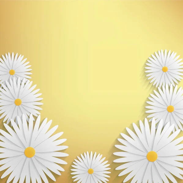 Blume Kamille Hintergrund — Stockvektor