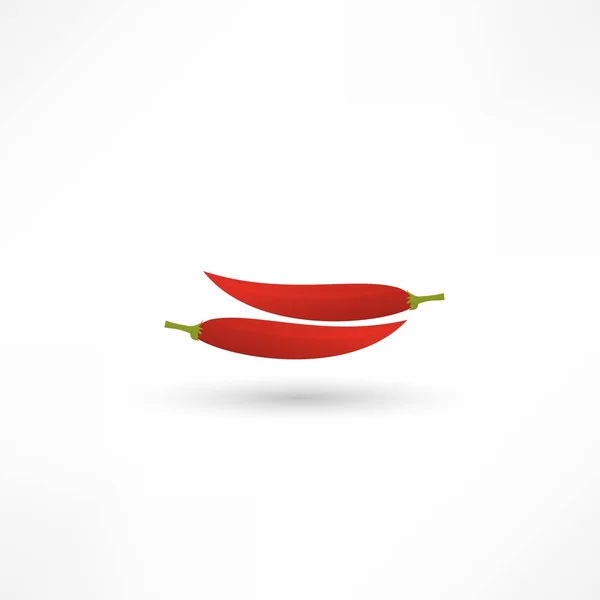 Εικονίδιο κόκκινου καυτερού πιπεριού — Διανυσματικό Αρχείο