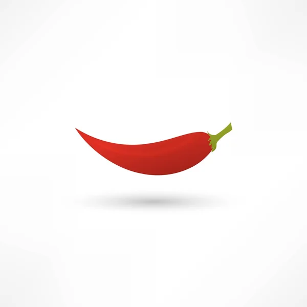 Icon of red hot chili pepper — Stock Vector