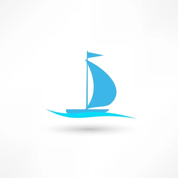 Yacht ikon — Stock Vector