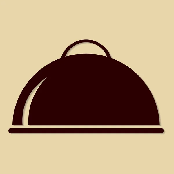 Eten schotel pictogram — Stockvector