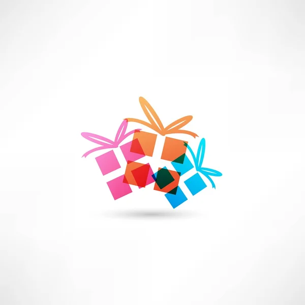 Gekleurde cirkel van geschenken — Stockvector