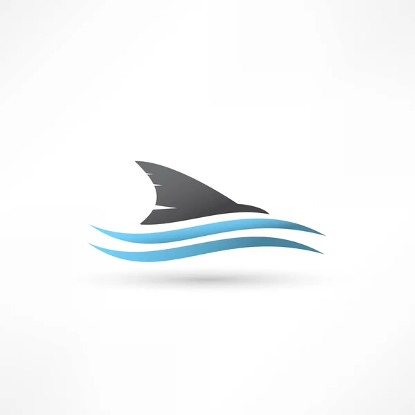 Köpekbalığı simgesi Stok Illüstrasyon