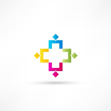 iş simgesi. el sıkışma.