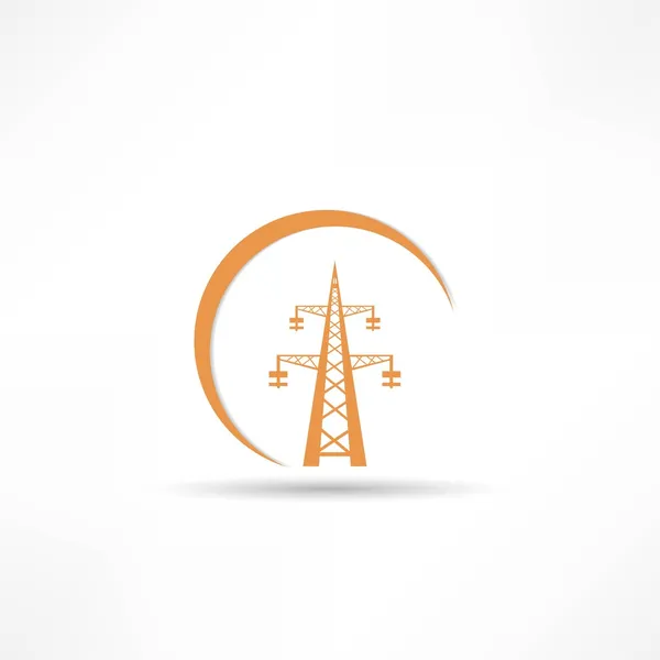 Power transmission tower icon — Stock Vector