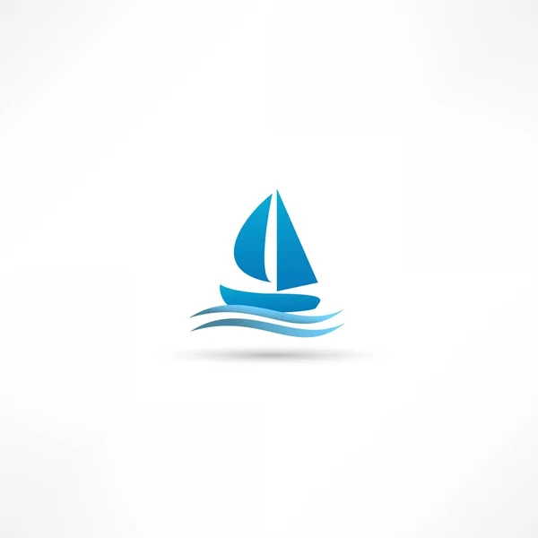 Icona dello yacht — Vettoriale Stock