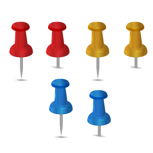 Pushpins set — Stockvector