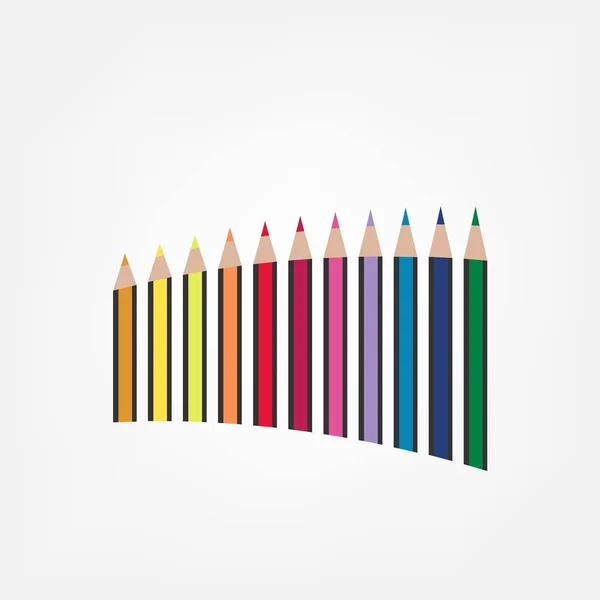 Colored pencils — Stock Vector