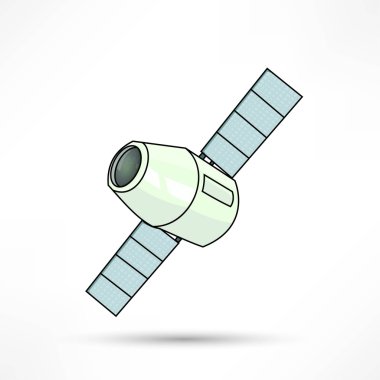 Communication satellite icon clipart