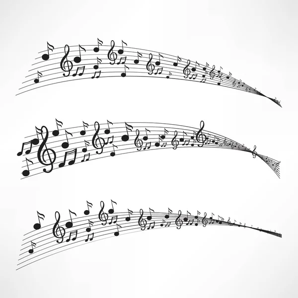 Varias notas musicales — Vector de stock