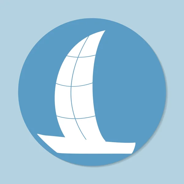 Икона яхты — стоковый вектор