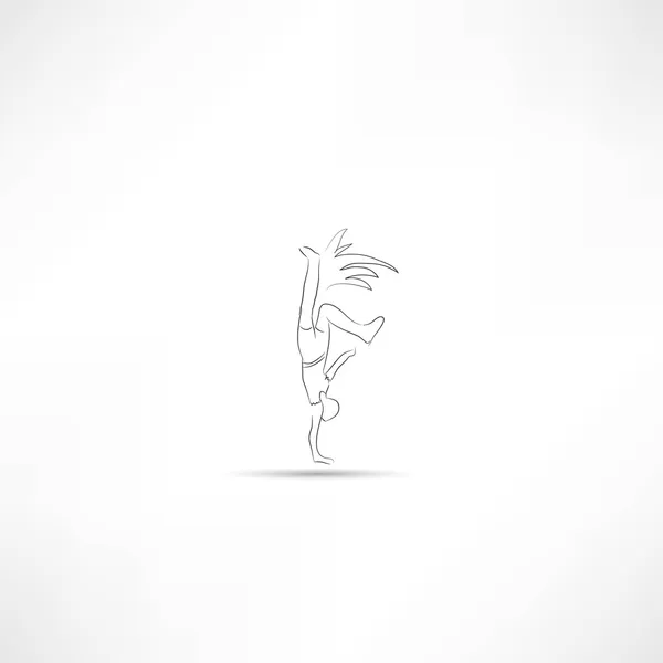 Icône danseuse — Image vectorielle