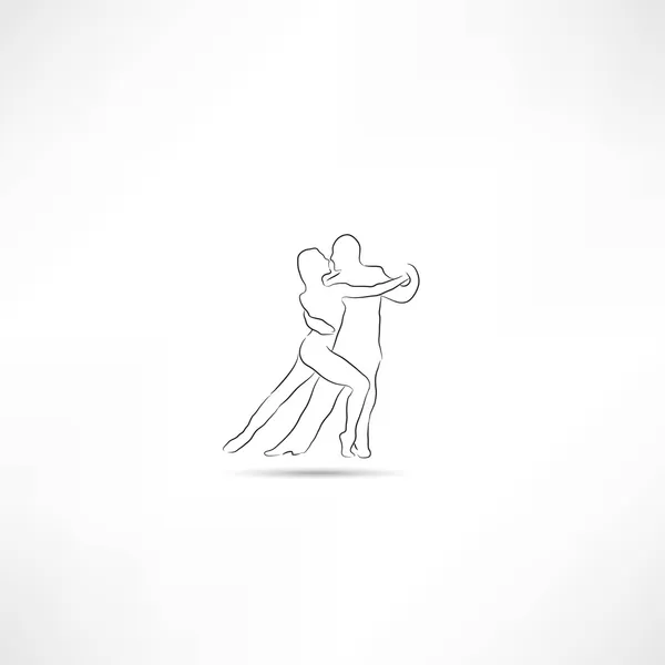 Icône danseurs — Image vectorielle