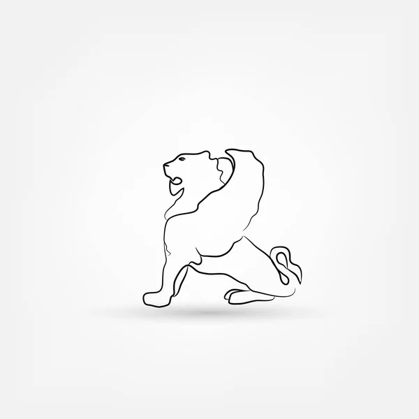 Lion ancien — Image vectorielle