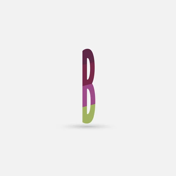 B colorful letter — Stock Vector