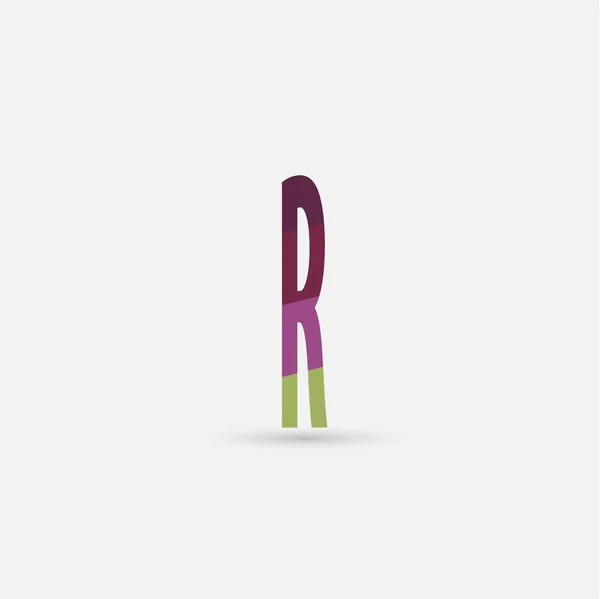 R lettera colorata — Vettoriale Stock