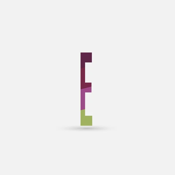 E colorful letter — Stock Vector